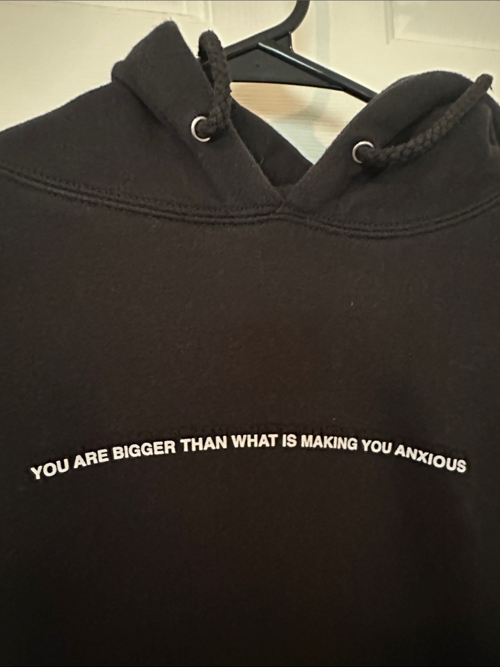 Black Graphic Hoodie "Your Anxiety Is Lying To You" - Picture 2 of 2